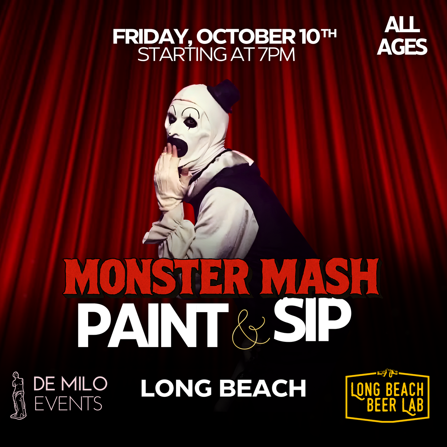 10/10/25 - Monster Mash Paint & Sip @ Long Beach Beer Lab (Long Beach) (All Ages)