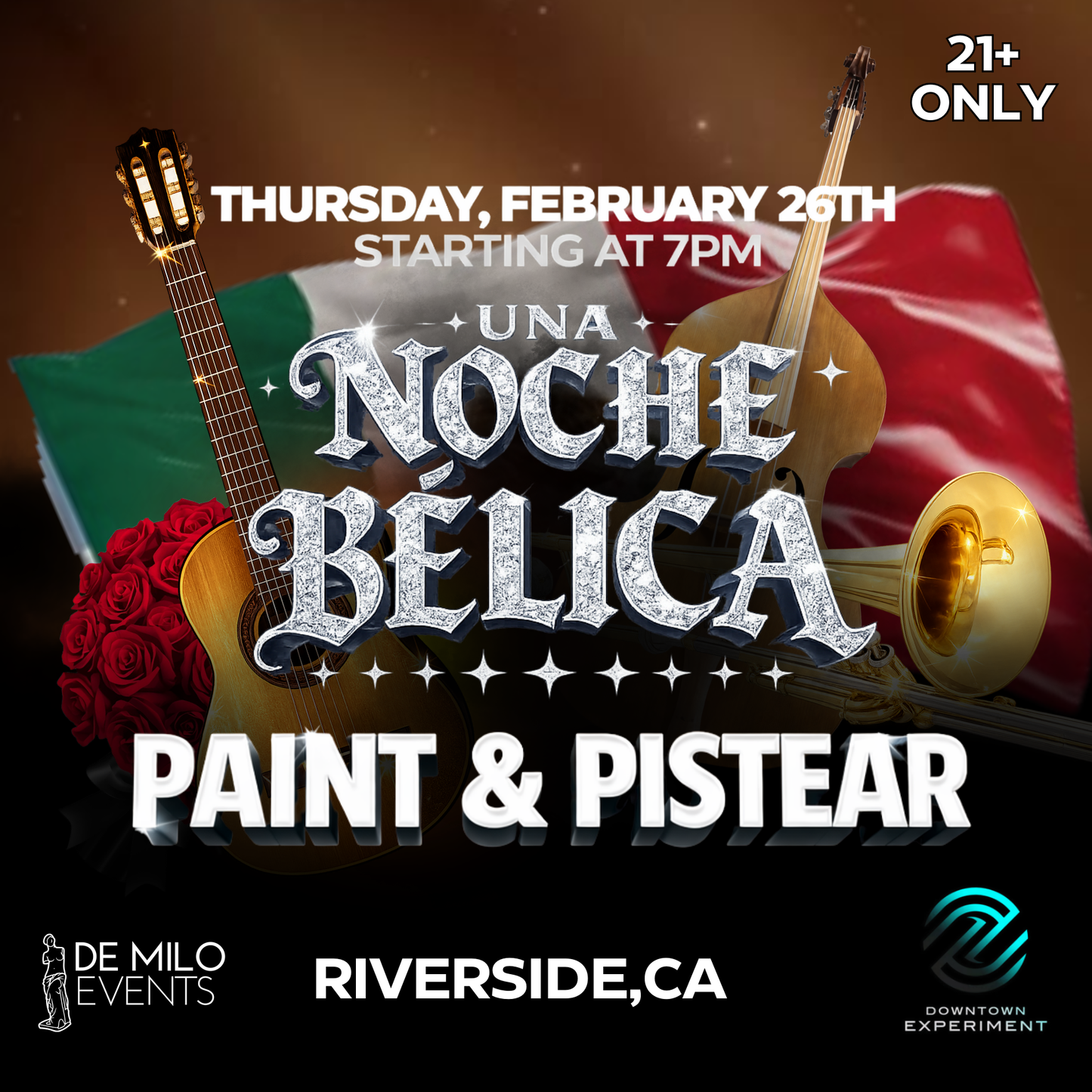 02/26/26 Una Noche Bélica Paint & Sip Sing-Along @ Downtown Experiment (Riverside)(21+)