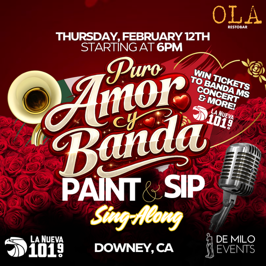 02/12/26 - Puro Amor y Banda Paint & Sip Sing-Along @ OLA RestoBar (Downey)