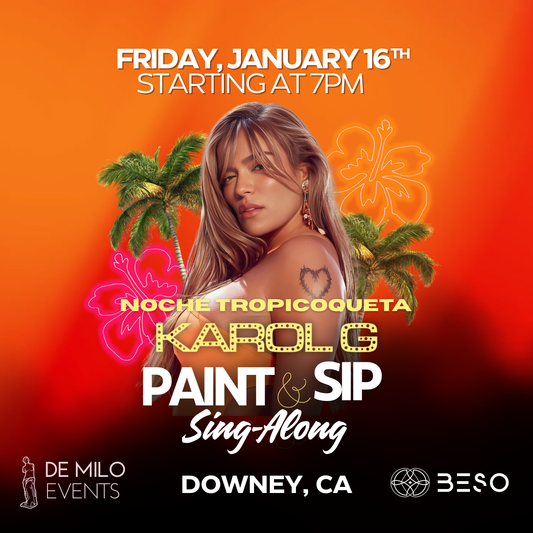 01/16/26: Noche de Tropicoqueta Paint & Sip Sing-Along @ Beso Nightclub(Downey)(21+ Only)