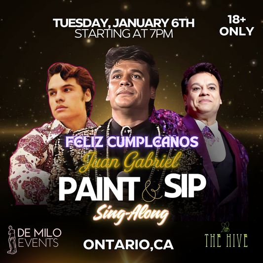 01/06/26 - Feliz Cumpleaños Juan Gabriel Paint & Sip Sing-Along @ The Hive (Ontario)(18+ Only)
