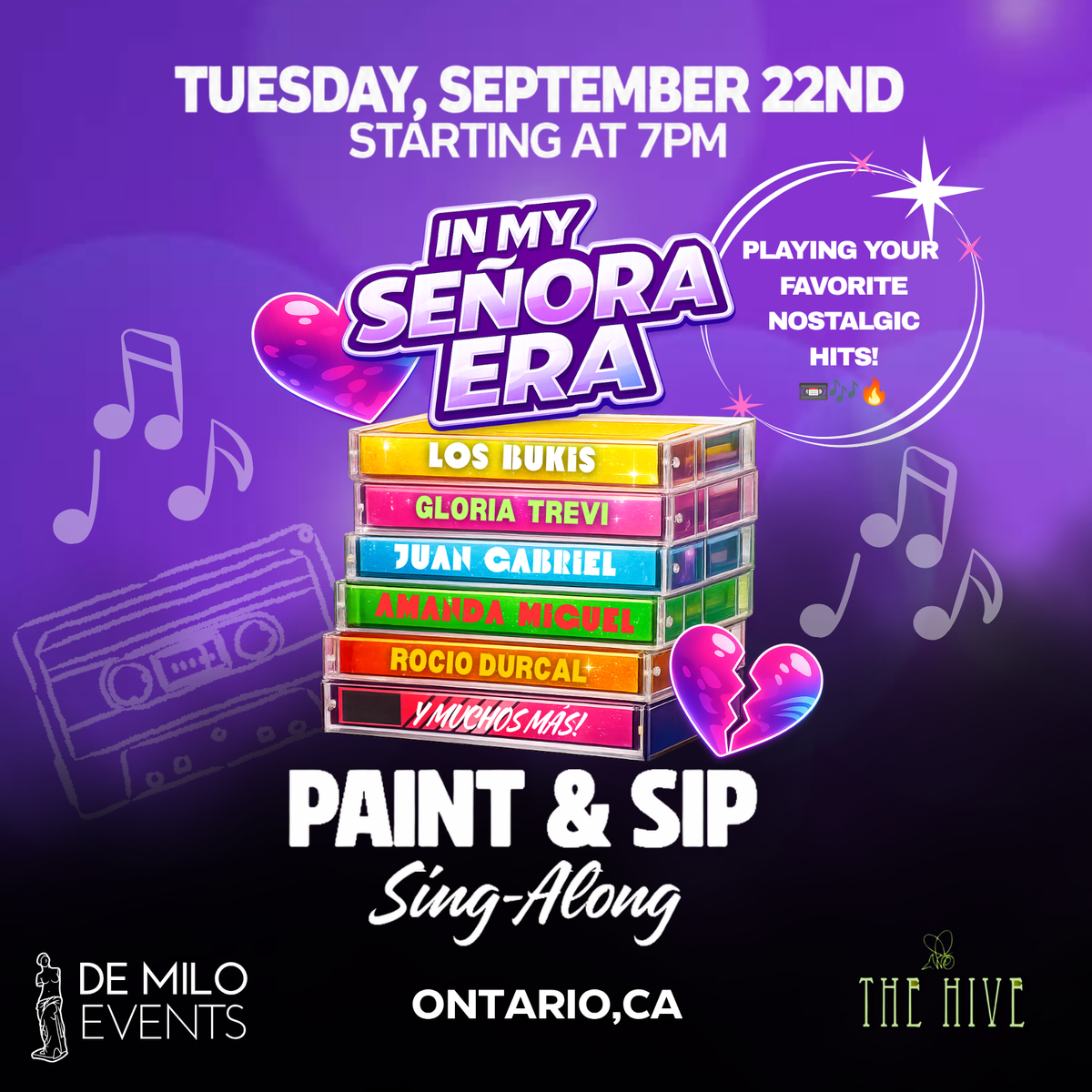 09/22/26: IN MY SEÑORA ERA PAINT & SIP SING-ALONG @ THE HIVE (ONTARIO)(18+)