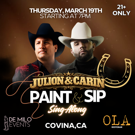 03/19/26 - JULION & CARIN PAINT & SIP SING-ALONG @ OLA RESTOBAR (COVINA)(21+)